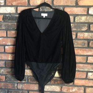 Size 2 Black Velvet bodysuit from & Other Stories